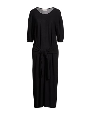 Meimeij Woman Midi Dress Black Size 4 Cotton In Black