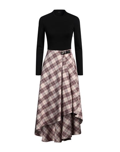MAJE MAJE WOMAN MIDI DRESS BLACK SIZE 10 ACRYLIC, POLYESTER, WOOL, POLYAMIDE, VISCOSE 