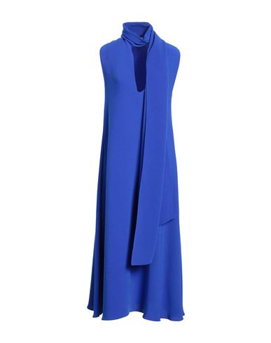 Ferragamo Woman Midi Dress Bright Blue Size 4 Polyester In Blue