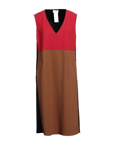 Persona By Marina Rinaldi Woman Midi Dress Red Size M Polyester, Elastane