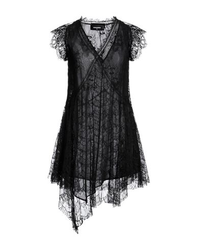 Shop Dsquared2 Woman Mini Dress Black Size 4 Polyester, Polyamide, Cotton