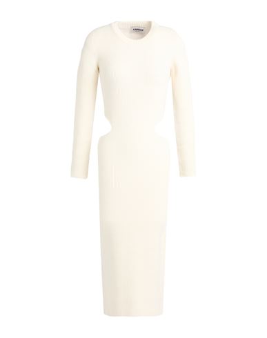 A Paper Kid Woman Midi Dress Ivory Size L Viscose, Polyester, Polyamide In Neutral