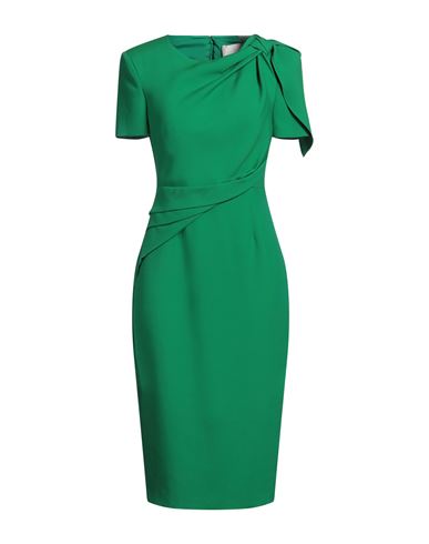 Midi-Kleid Damen Smaragdgrün 38 Damen