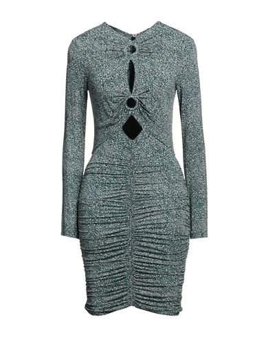ISABEL MARANT ISABEL MARANT WOMAN MINI DRESS GREEN SIZE 6 VISCOSE, ELASTANE 