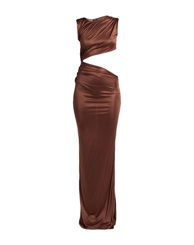 Atlein Brown Cutout Maxi Dress In Brown