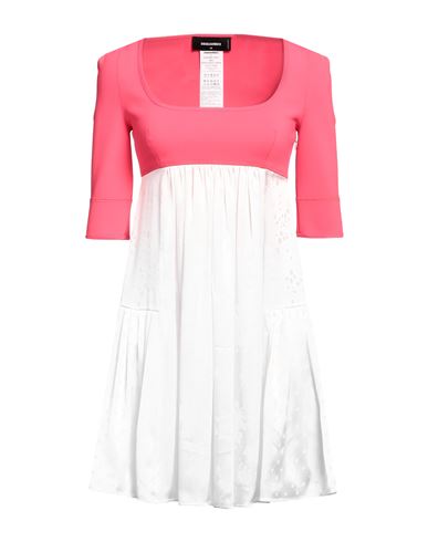 Dsquared2 Woman Mini Dress Coral Size 2 Acetate, Silk, Polyamide, Elastane In Red