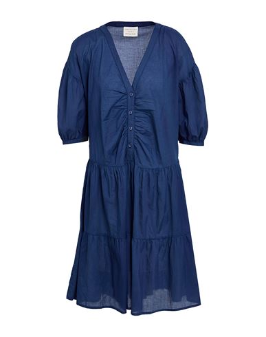 ALESSIA SANTI ALESSIA SANTI WOMAN MINI DRESS MIDNIGHT BLUE SIZE 6 COTTON 