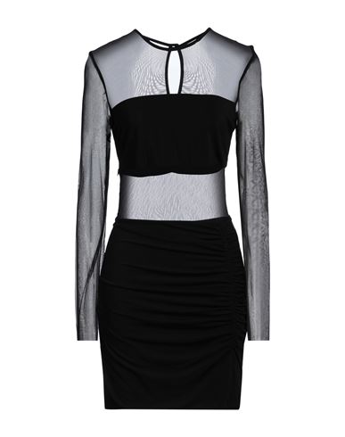 Federica Tosi Woman Mini Dress Black Size 8 Polyamide, Elastane In Black