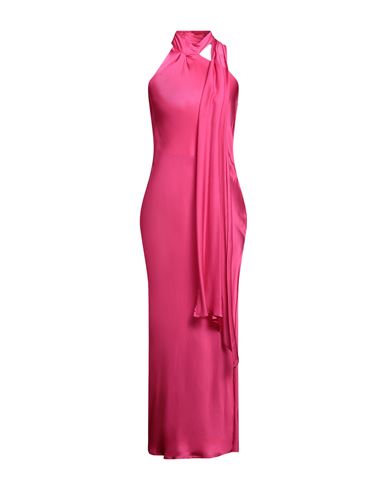 Shop Vicolo Woman Maxi Dress Fuchsia Size M Viscose In Pink