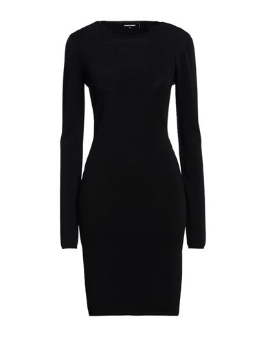Dsquared2 Open-back Fine-ribbed Minidress In Black