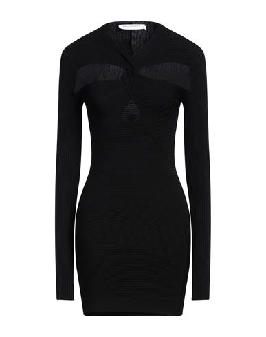 Shop Philosophy Di Lorenzo Serafini Woman Mini Dress Black Size 6 Viscose, Polyamide