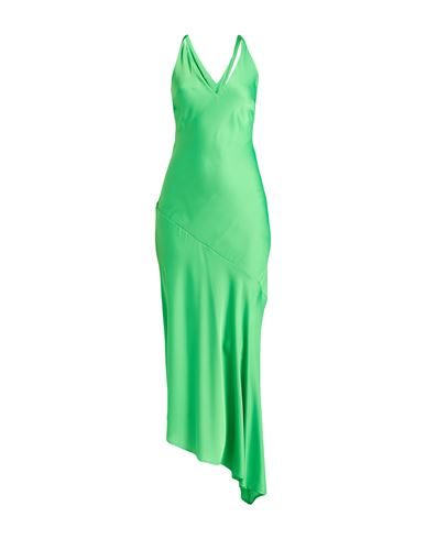 Vicolo Woman Maxi Dress Light Green Size M Polyester, Elastane In Green