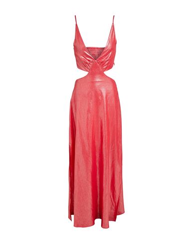 Shop Vicolo Woman Maxi Dress Magenta Size M Linen, Viscose, Polyurethane