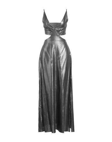 Shop Vicolo Woman Maxi Dress Black Size M Linen, Viscose, Polyurethane