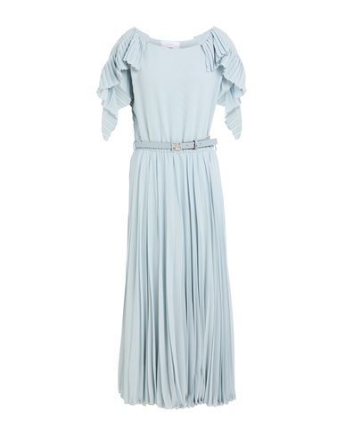 Beatrice B Beatrice .b Woman Midi Dress Sky Blue Size 2 Polyester, Viscose, Cow Leather In Blue