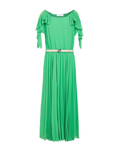 Beatrice B Beatrice .b Woman Midi Dress Light Green Size 6 Polyester, Viscose, Cow Leather In Green