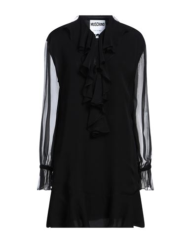 Moschino Woman Mini Dress Black Size 14 Silk In Black
