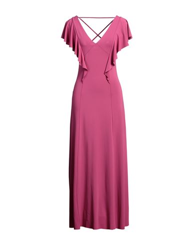 Kaos Woman Maxi Dress Magenta Size 8 Acrylic, Polyamide, Elastane In Magenta