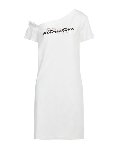 Liu •jo Woman Mini Dress White Size S Cotton, Elastane, Polyester In White