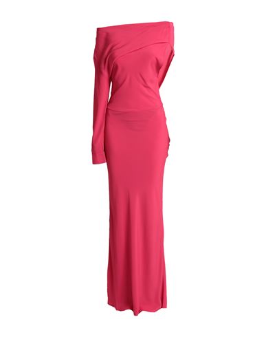 Semicouture Woman Maxi Dress Fuchsia Size 8 Acetate, Silk In Pink