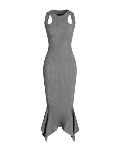 Andreädamo Andreādamo Woman Maxi Dress Grey Size M Viscose, Polyester, Polyamide, Elastane In Grey