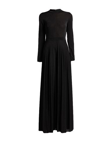 Kaos Woman Jumpsuit Black Size 10 Polyester, Viscose, Polyamide, Metallic Polyester, Elastane In Black