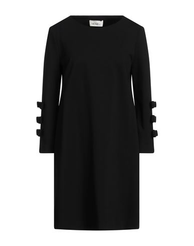 Meimeij Woman Mini Dress Black Size 8 Viscose, Polyamide, Elastane, Acetate In Black