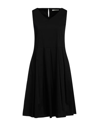 Homeward Clothes Woman Midi Dress Black Size 4 Cotton, Nylon, Elastane In Black