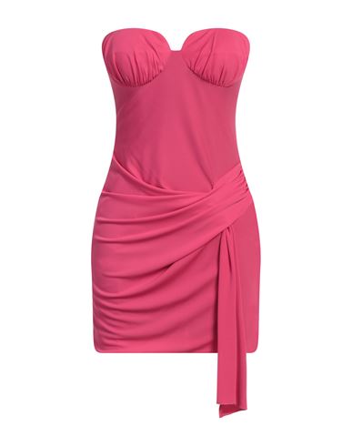 Cristinaeffe Woman Mini Dress Fuchsia Size M Polyester, Elastane In Pink