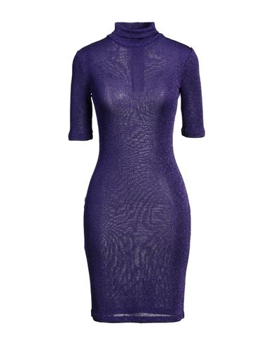 Sportmax Woman Mini Dress Purple Size Xs Viscose, Metallic Fiber, Polyamide