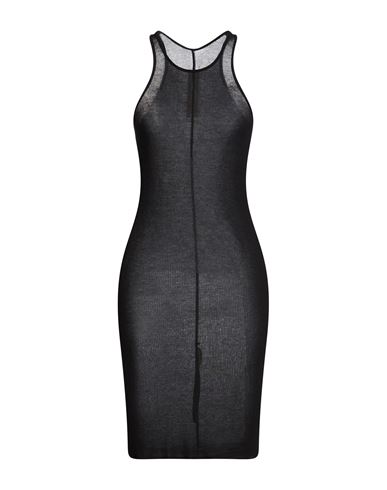 Rick Owens Woman Midi Dress Black Size 10 Viscose, Silk In Black