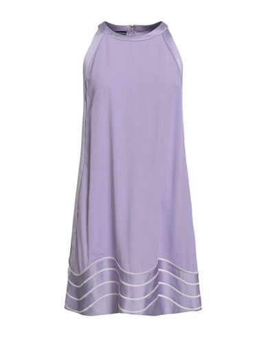 Emporio Armani Woman Mini Dress Lilac Size 4 Acetate, Viscose, Polyester In Purple