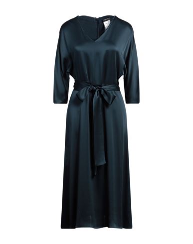 S Max Mara ' Woman Midi Dress Deep Teal Size 10 Acetate, Viscose In Green