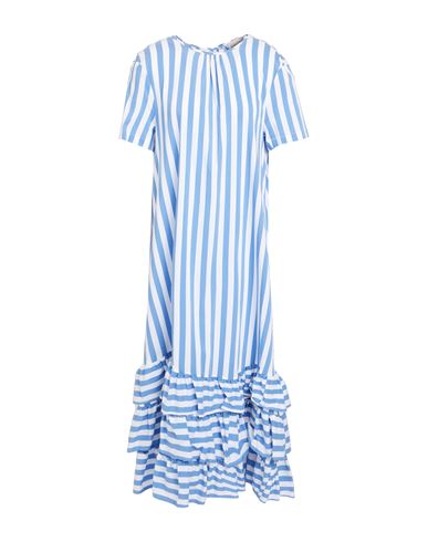 Semicouture Woman Midi Dress Light Blue Size 6 Cotton, Polyester