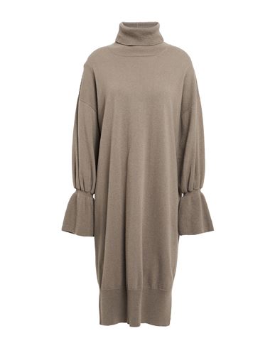 Fabiana Filippi Woman Midi Dress Khaki Size 10 Virgin Wool, Silk, Cashmere