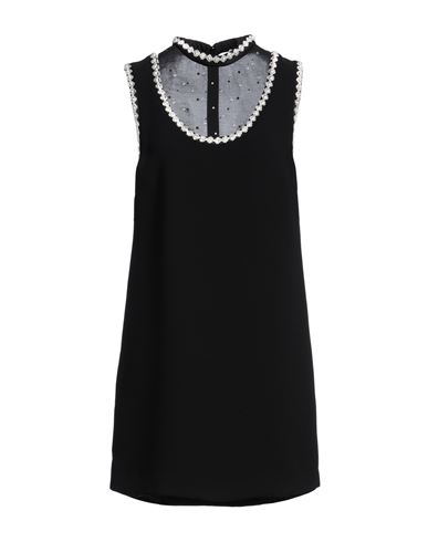 Sandro Woman Mini Dress Black Size 6 Polyester In Black