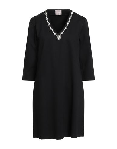 Mariuccia Woman Mini Dress Black Size S Viscose, Polyamide, Elastane In Black