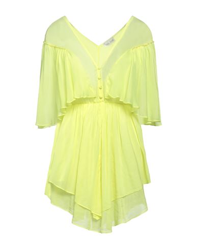 Forte Forte Forte_forte Woman Mini Dress Lime Green Size 1 Cotton, Silk, Viscose