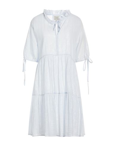 ALESSIA SANTI ALESSIA SANTI WOMAN MIDI DRESS SKY BLUE SIZE 6 COTTON, POLYESTER 