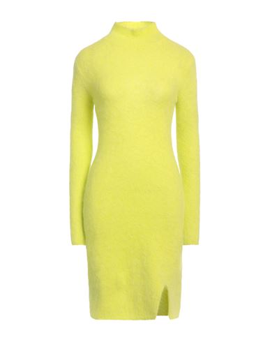 VICOLO VICOLO WOMAN MINI DRESS LIME GREEN SIZE ONESIZE ALPACA WOOL, POLYAMIDE, VIRGIN WOOL, ELASTANE 