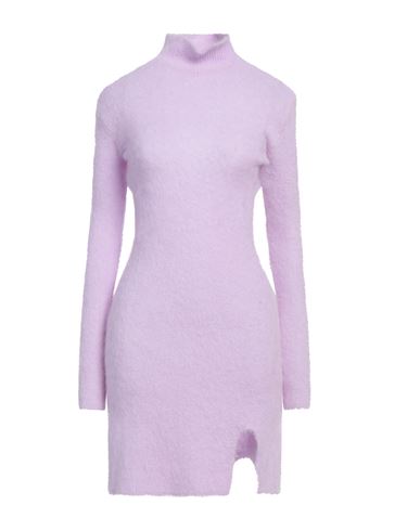 Shop Vicolo Woman Mini Dress Lilac Size Onesize Alpaca Wool, Polyamide, Virgin Wool, Elastane In Purple