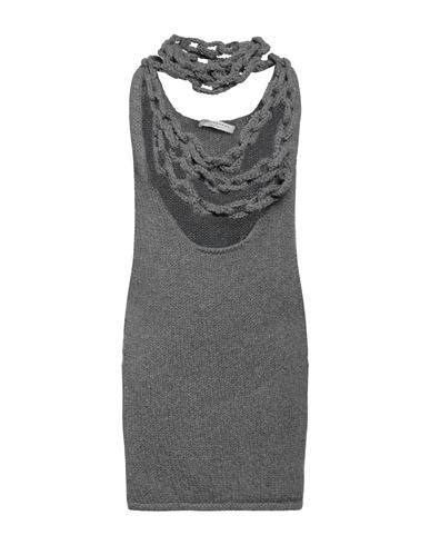 Philosophy Di Lorenzo Serafini Woman Top Grey Size 8 Virgin Wool, Polyamide, Elastane In Gray