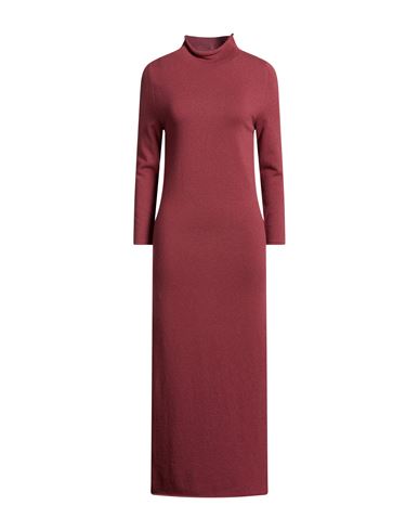 Fedeli Woman Midi Dress Garnet Size 6 Cashmere In Burgundy
