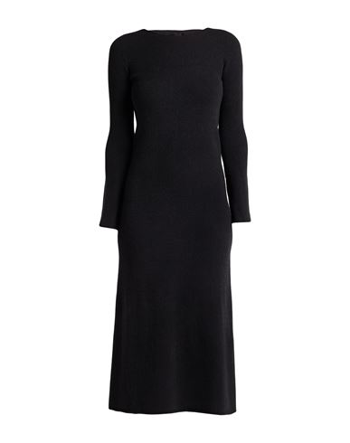 Roberto Collina Woman Midi Dress Black Size S Merino Wool, Cashmere