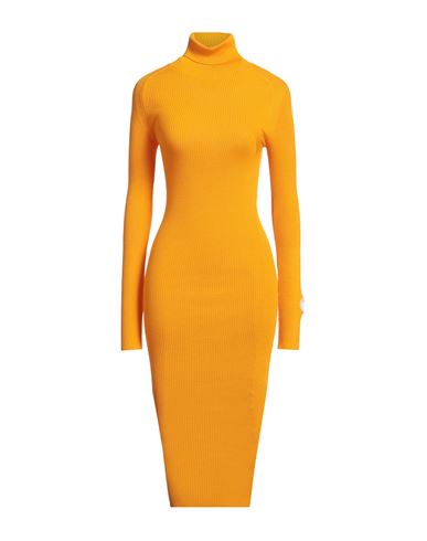 Iceberg Woman Midi Dress Apricot Size S Virgin Wool In Orange