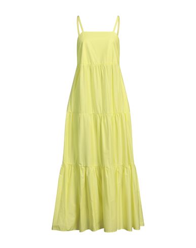 Alessia Santi Woman Maxi Dress Yellow Size 10 Cotton In Yellow