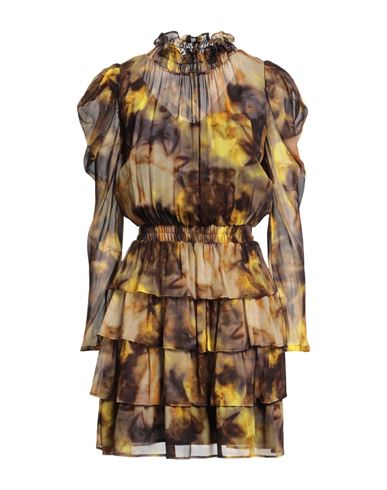 Dondup Woman Mini Dress Yellow Size 6 Viscose