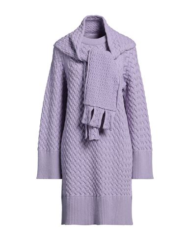 Erika Cavallini Woman Mini Dress Lilac Size M Wool, Polyamide
