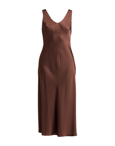 Croche Crochè Woman Midi Dress Brown Size S Viscose