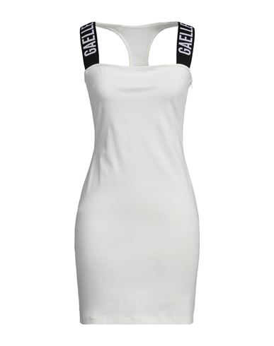 Gaelle Paris Gaëlle Paris Woman Mini Dress White Size 2 Cotton, Polyamide, Elastane In White